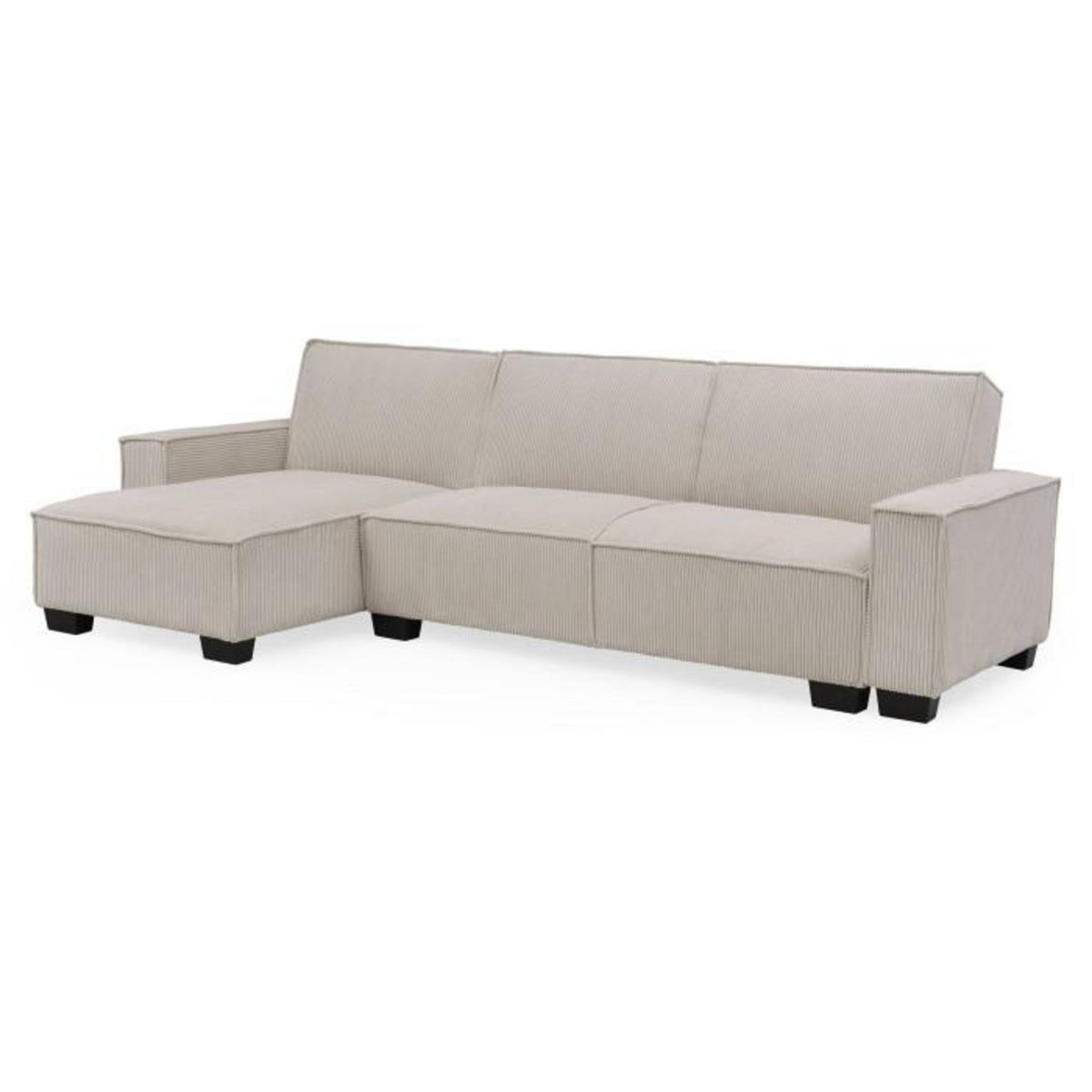 Paris Prix Canapé d'Angle Réversible Convertible  Hester  293cm Beige