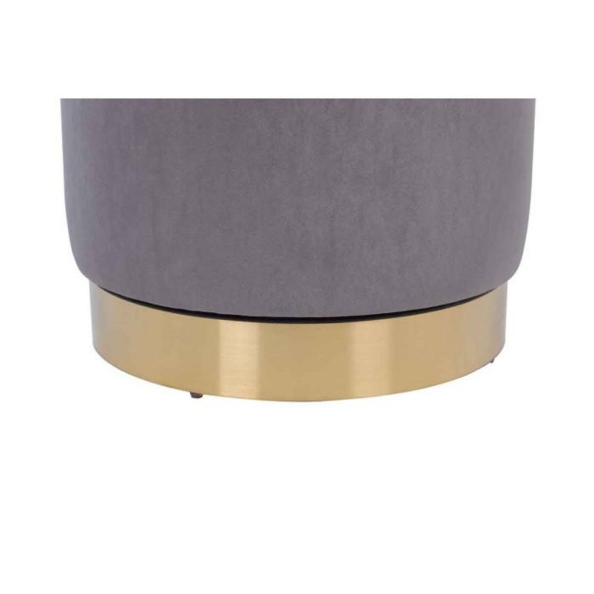 Paris Prix Tabouret Pivotant en Velours  Viktor  68cm Gris