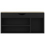 Voir la diapositive 5 : VIDAXL Banc a chaussures et coussin Noir 104x30x49cm Bois d'ingenierie