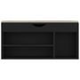 Voir la diapositive 5 : VIDAXL Banc a chaussures et coussin Noir 104x30x49cm Bois d'ingenierie