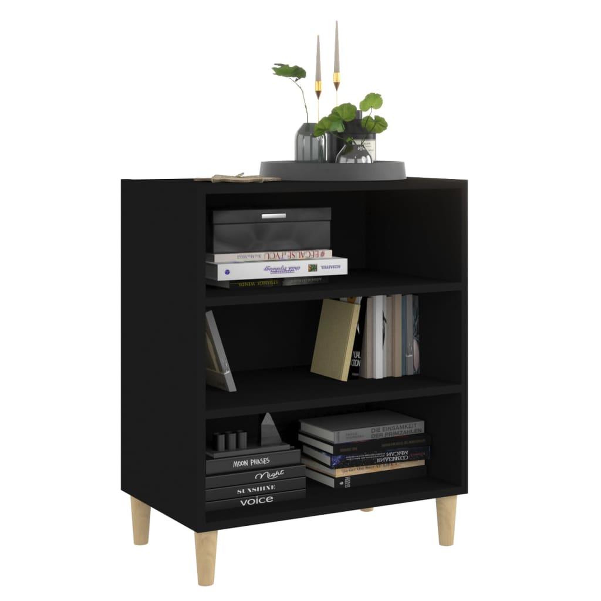 Voir la diapositive 3 : VIDAXL Buffet noir 57x35x70 cm bois d'ingenierie