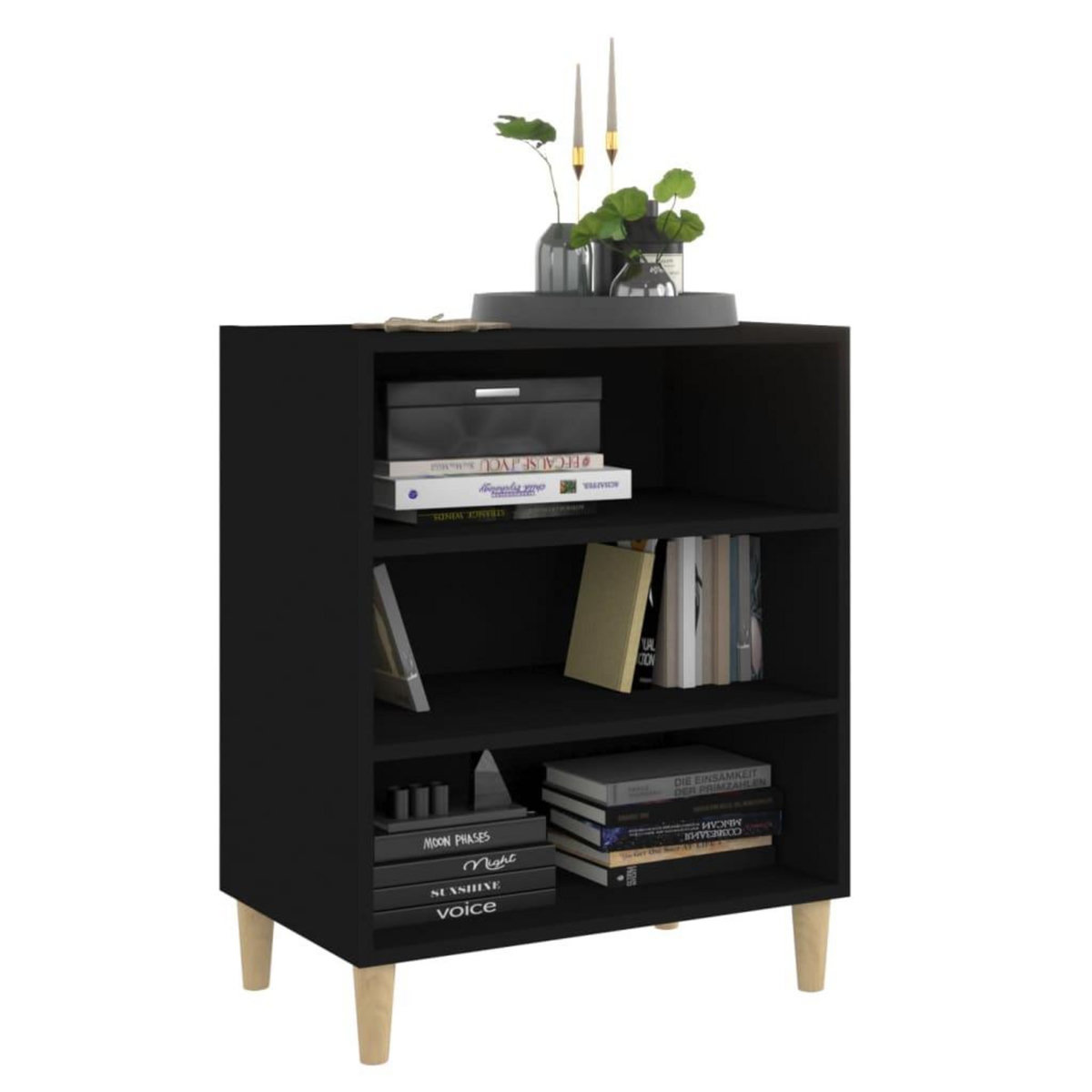 VIDAXL Buffet noir 57x35x70 cm bois d'ingenierie