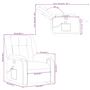 Voir la diapositive 6 : VIDAXL Fauteuil inclinable de massage Taupe Tissu