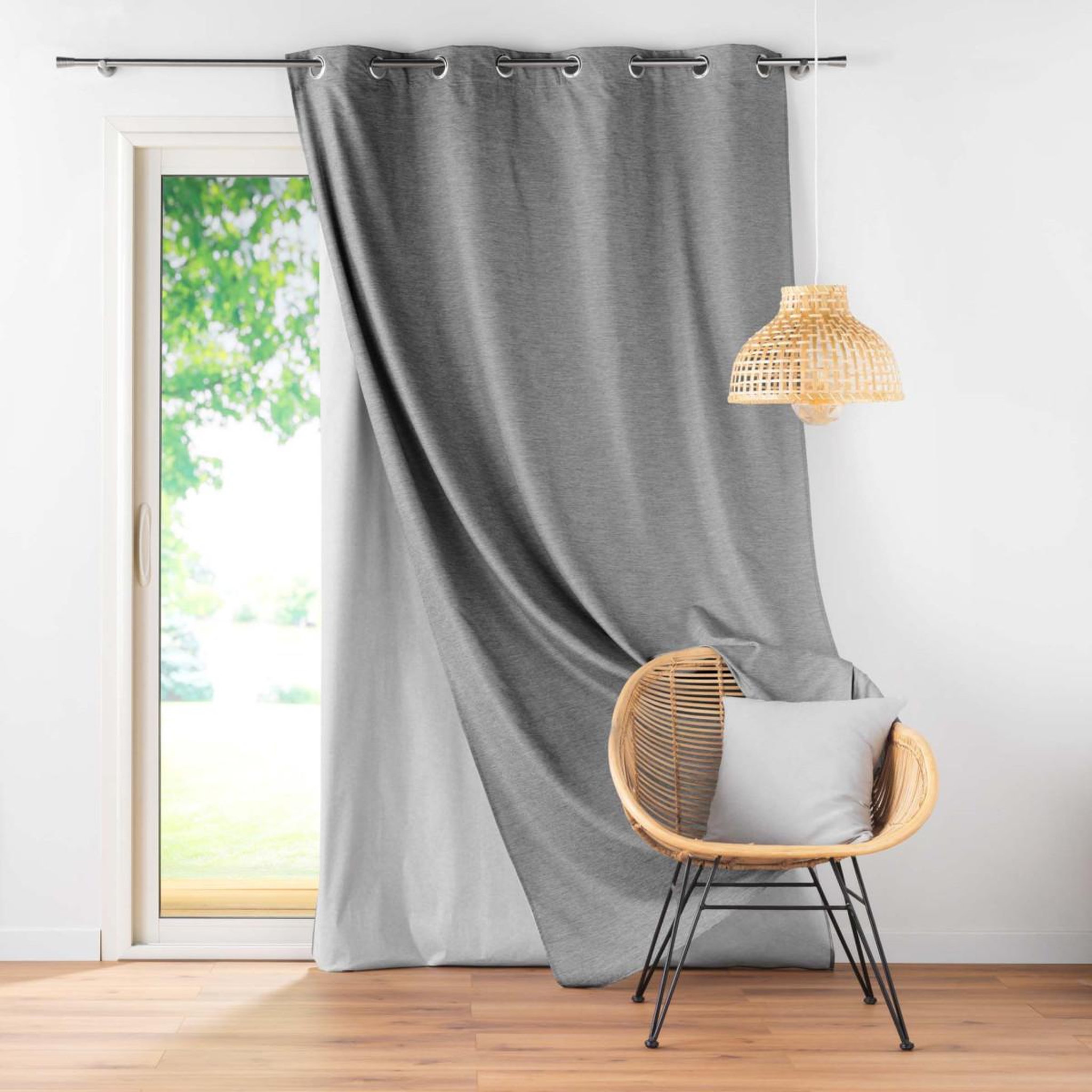 Voir la diapositive 5 : Douceur d'Intérieur Rideau occultant thermique  coverline  140x260cm anthracite