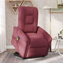 Voir la diapositive 3 : VIDAXL Fauteuil inclinable de massage Rouge bordeaux Tissu