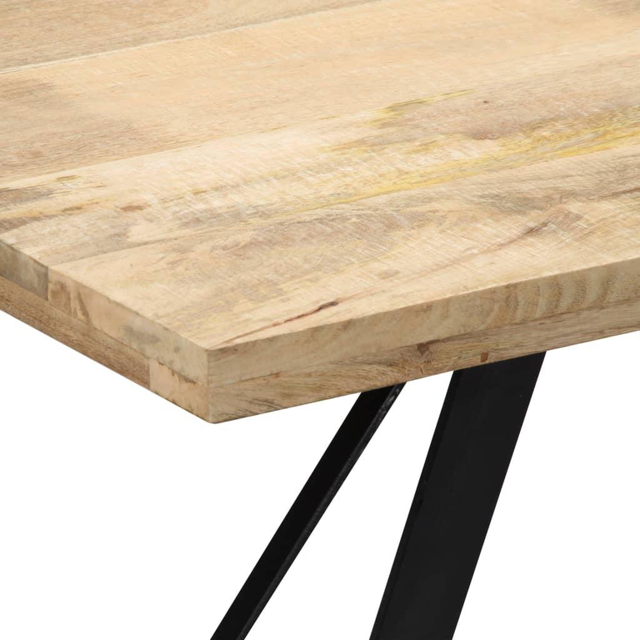 Voir la diapositive 4 : VIDAXL Table a manger 140x80x76 cm Bois de manguier massif
