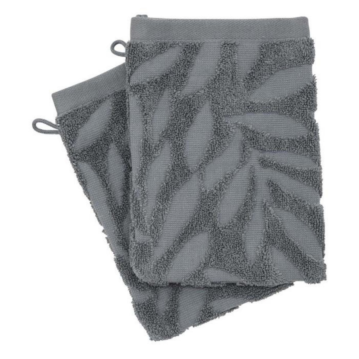 ATMOSPHERA Lot de 2 Gants de Toilette  Tencel  15x21cm Gris
