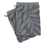 ATMOSPHERA Lot de 2 Gants de Toilette  Tencel  15x21cm Gris