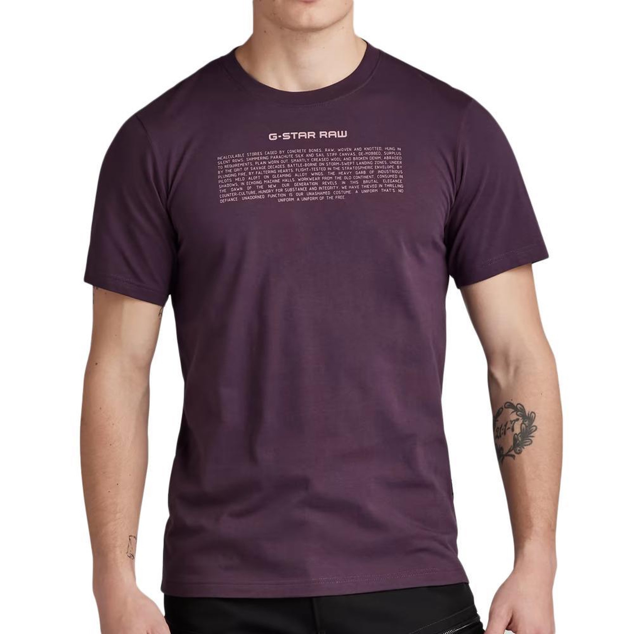 Voir la diapositive 1 : G-Star Raw T-shirt Violet Homme G-Star Raw Poem