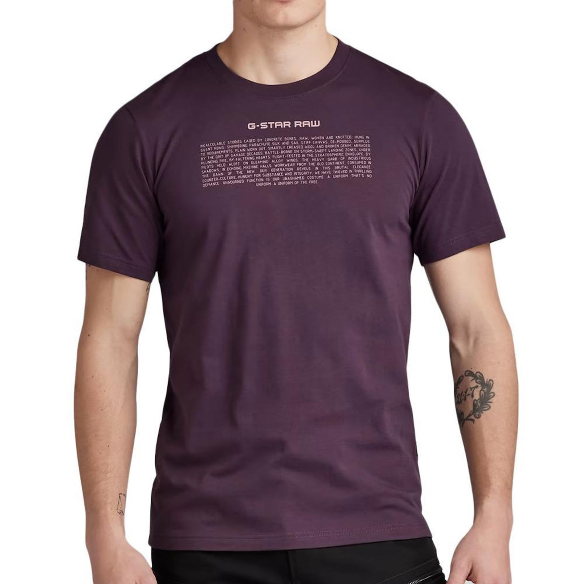 G-Star Raw T-shirt Violet Homme G-Star Raw Poem
