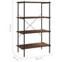 Voir la diapositive 6 : VIDAXL Etagere a 4 niveaux noir et naturel 80x40x130 cm