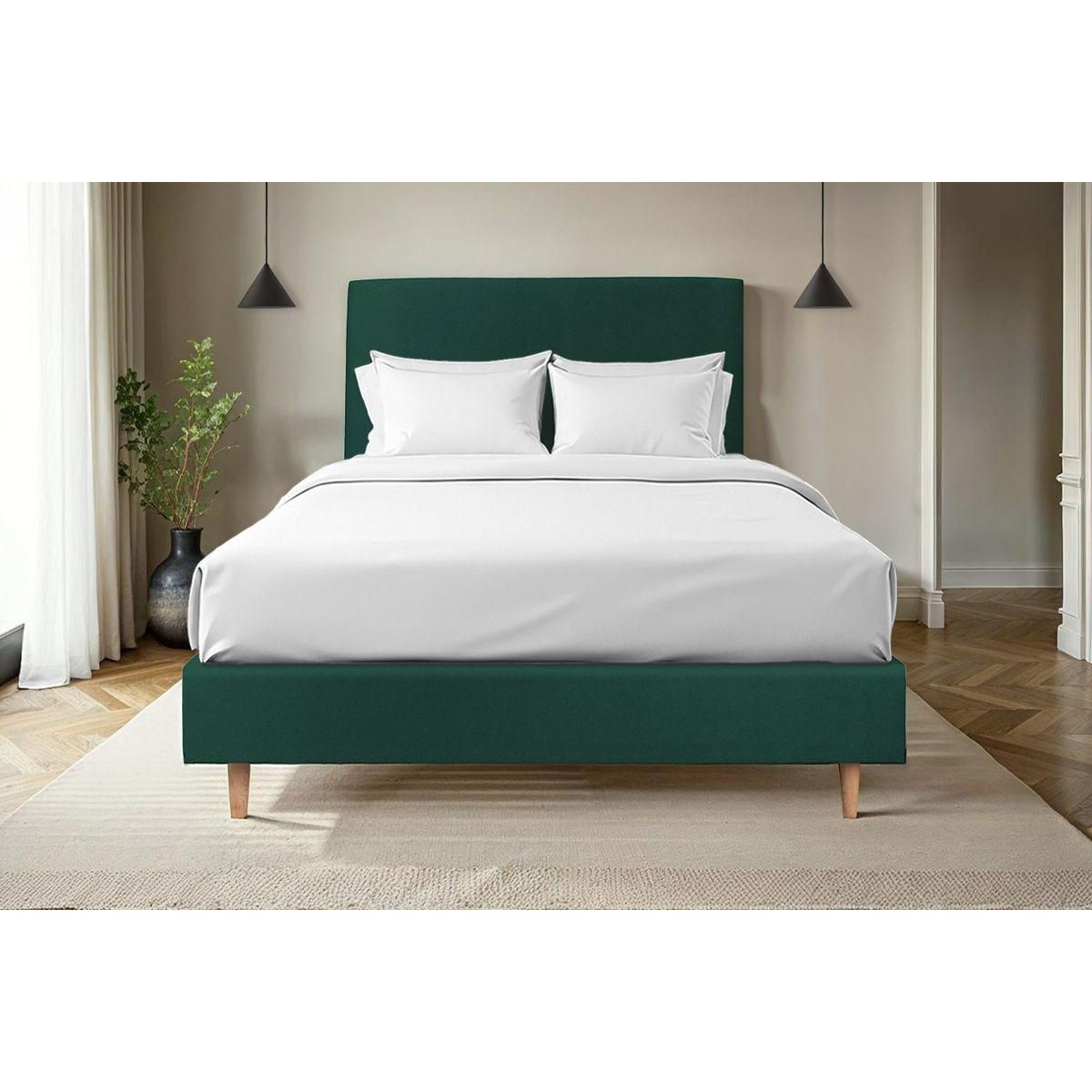 Sommeil de Plomb Tete de lit Tapissée Velours  - Ep 10 cm rembourré