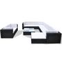 Voir la diapositive 2 : VIDAXL Salon de jardin 10 pcs avec coussins Resine tressee Noir