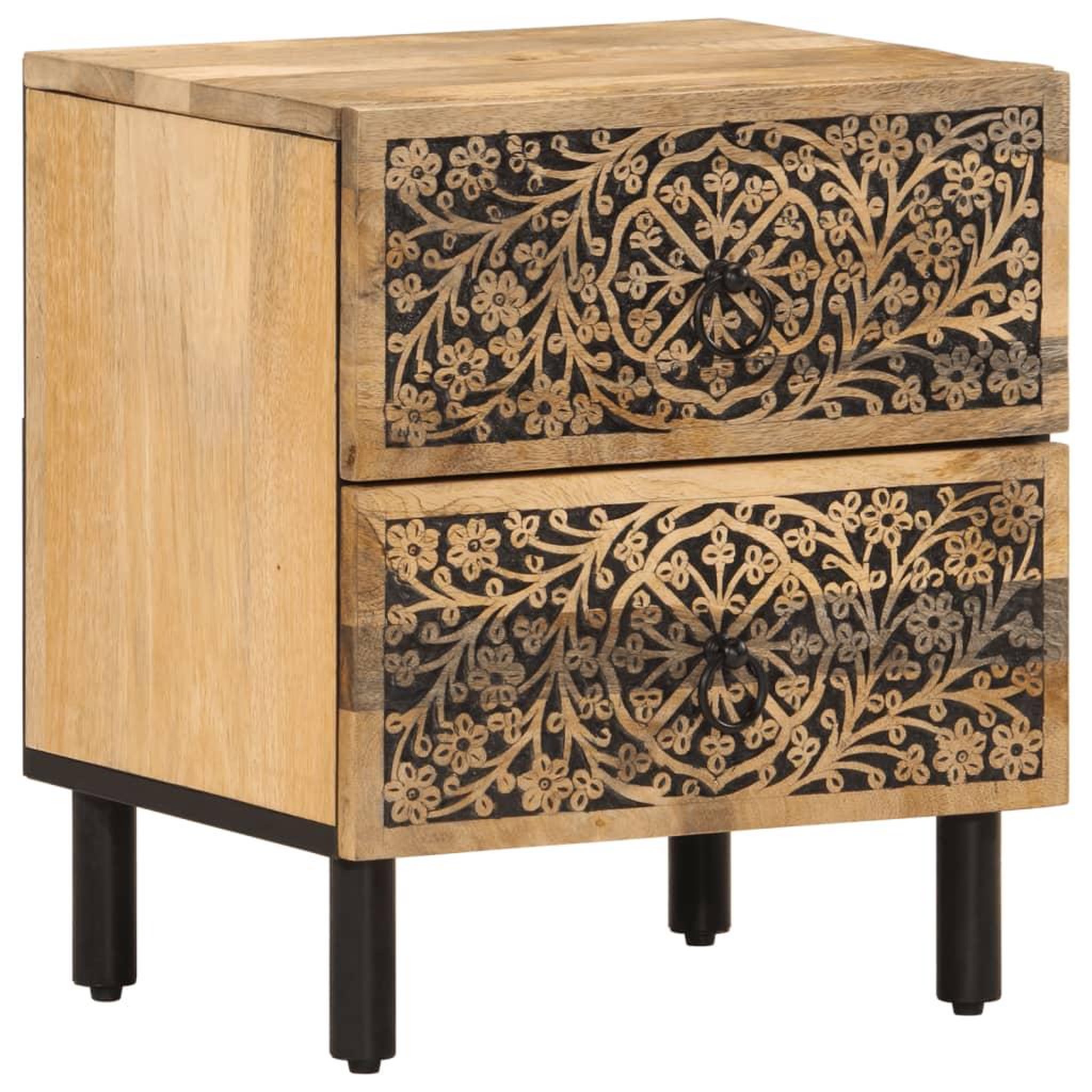 Voir la diapositive 5 : VIDAXL Tables de chevet 2 pcs 40x33x46 cm Bois de manguier solide