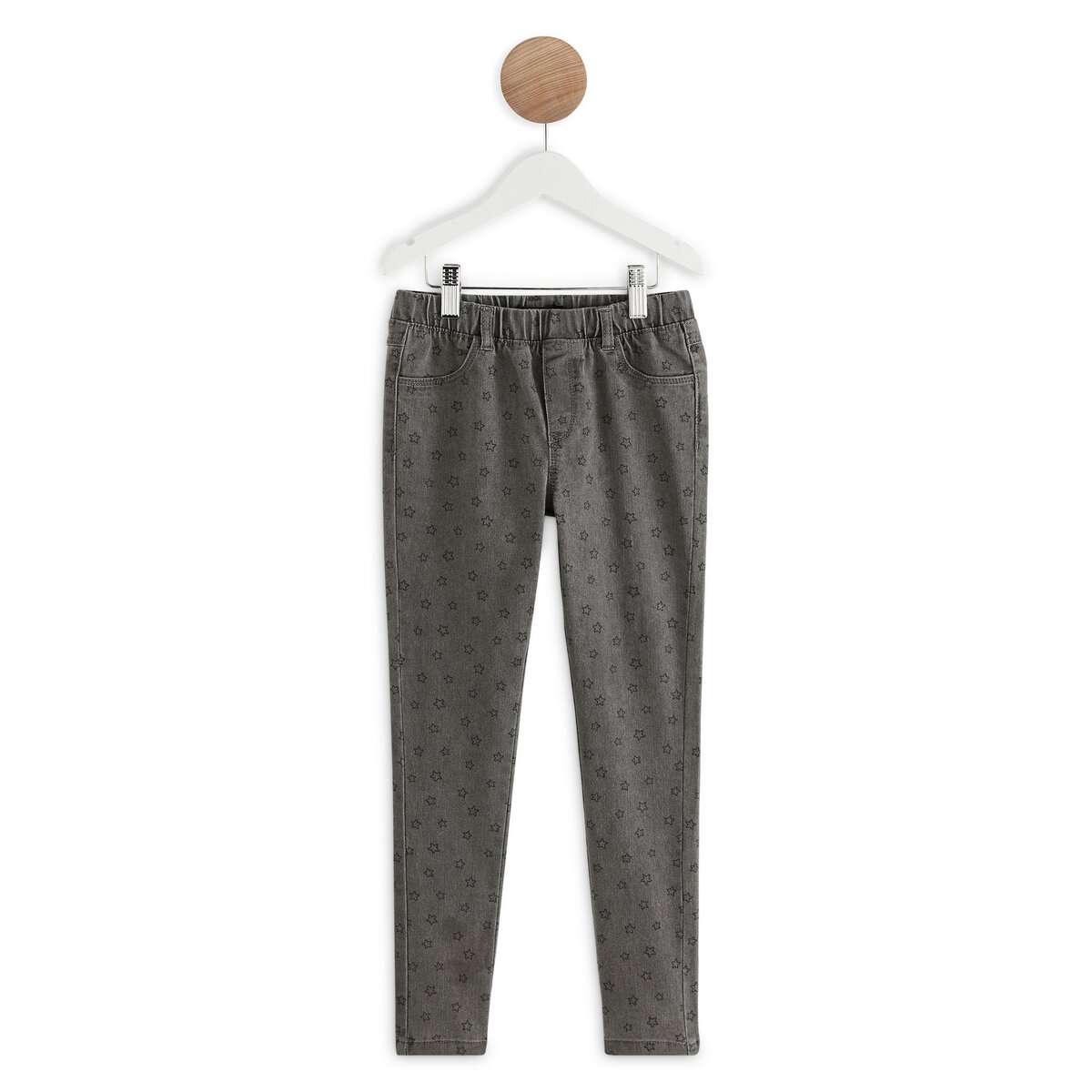 INEXTENSO Jegging en jean fille gris et à motif étoile