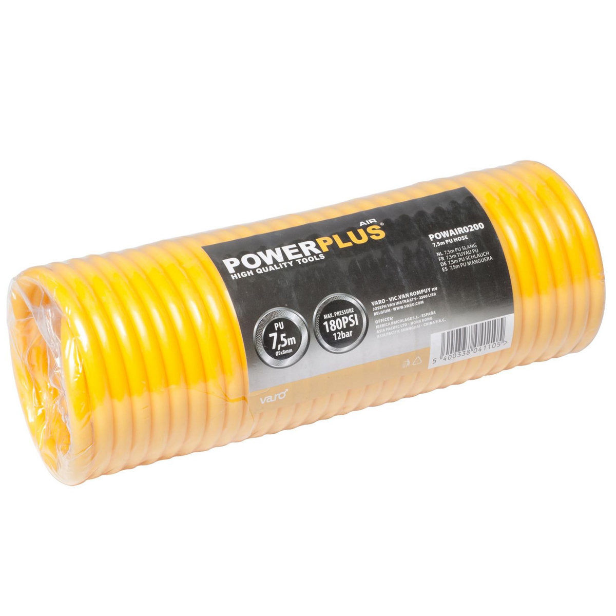 POWERPLUS Tuyau d'air pour pneumatique et compresseur 7,5m