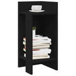 VIDAXL Table d'appoint avec etagere noir 25,5x27x60 cm