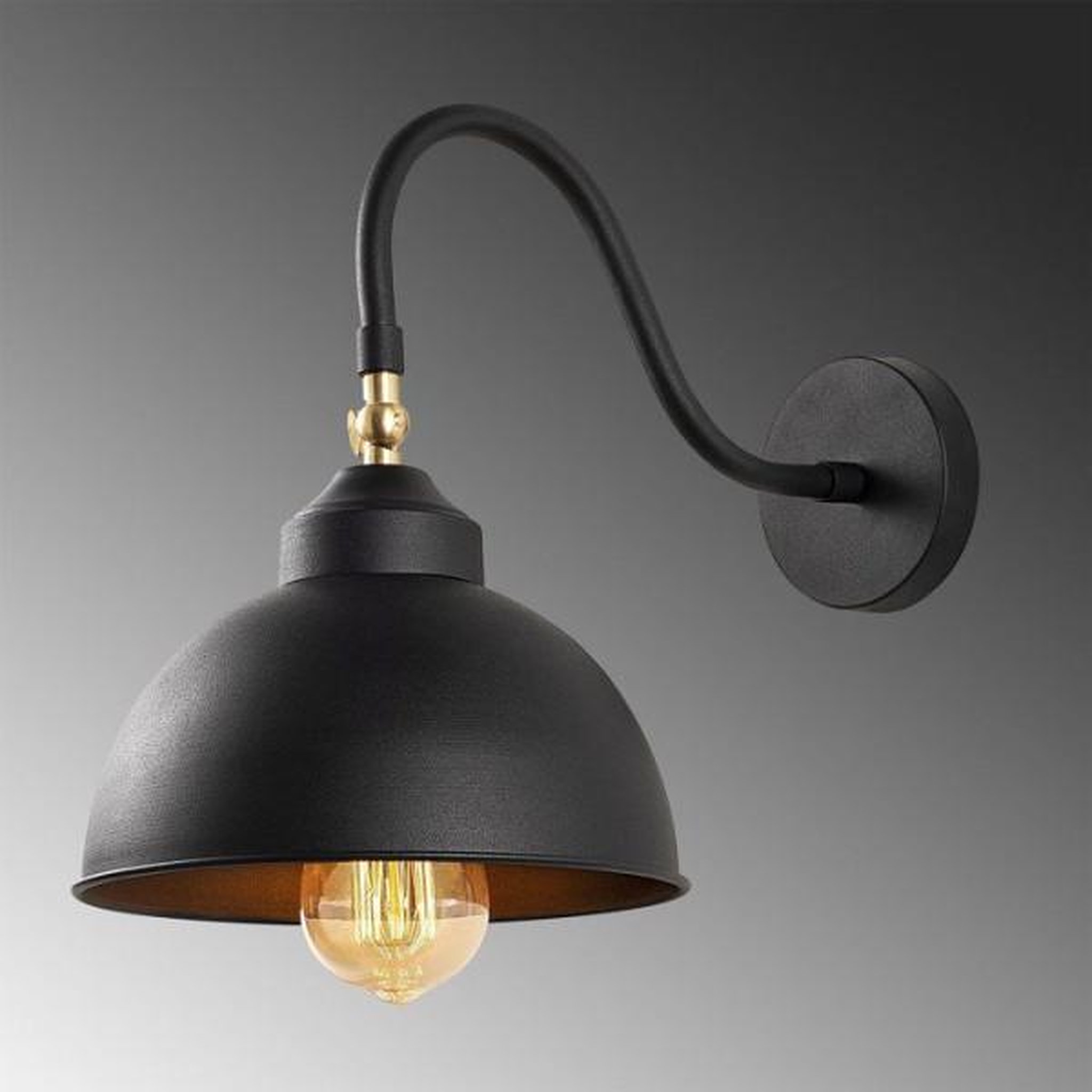 Voir la diapositive 6 : MARKET24 Applique murale Black - Style industriel - Métal - Design authentique