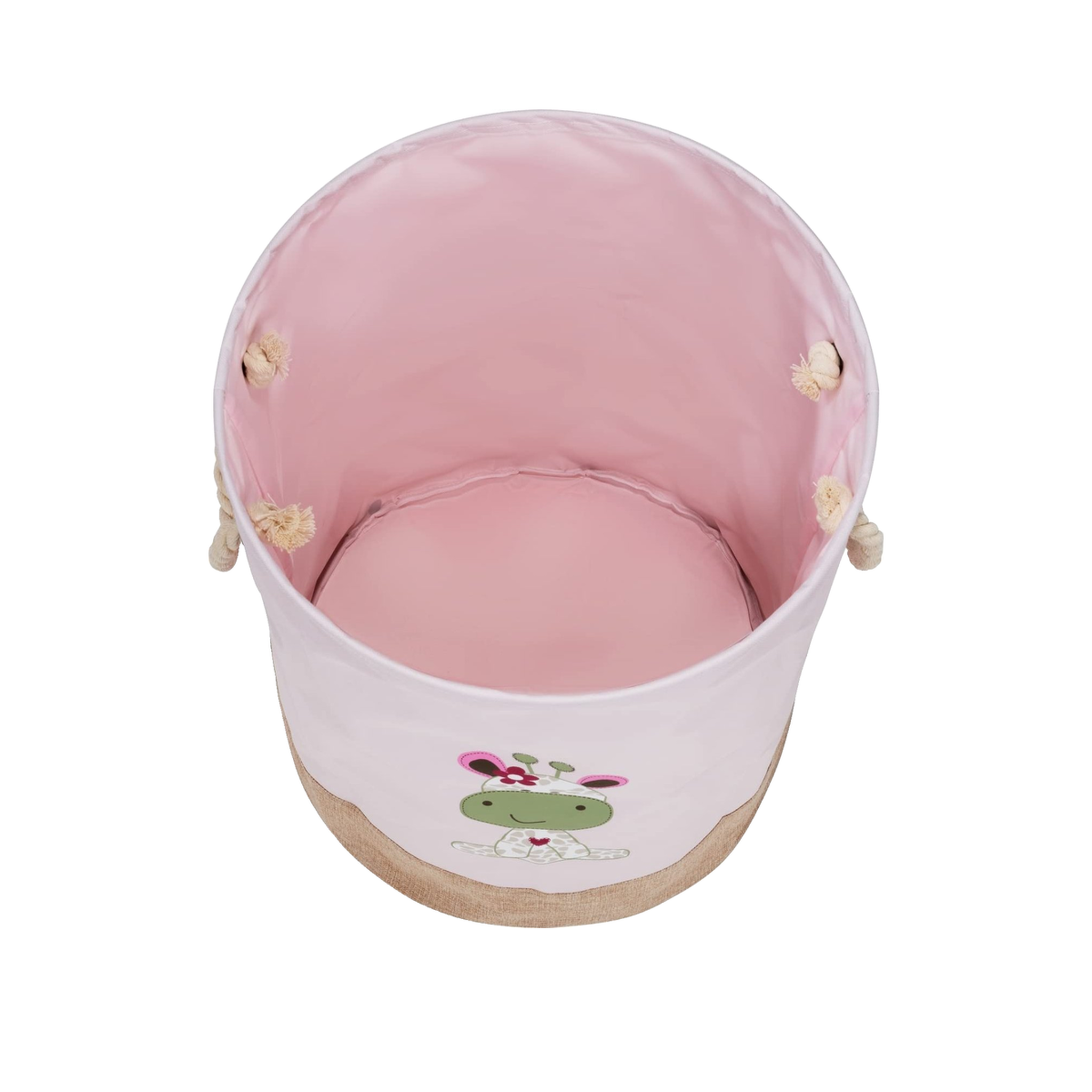 Voir la diapositive 2 : Wenko Panier à linge Wenko kids greta giraffe print 63L rose