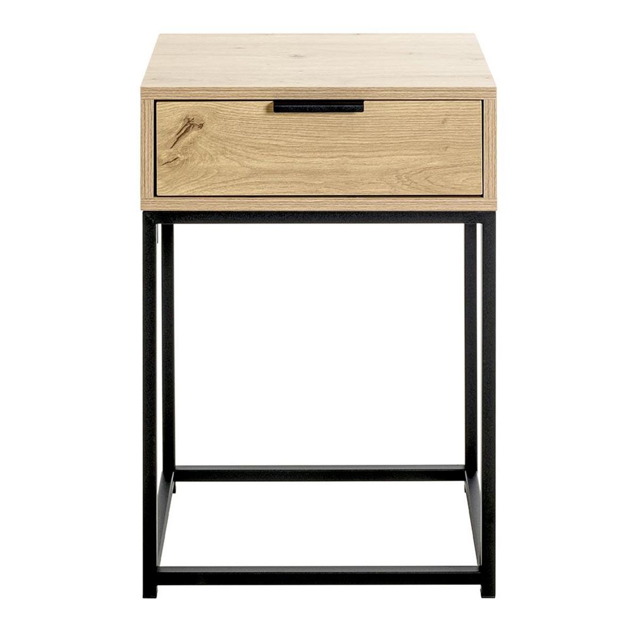 Voir la diapositive 2 : Paris Prix Table de chevet 1 tiroir  maluma  60cm naturel & noir