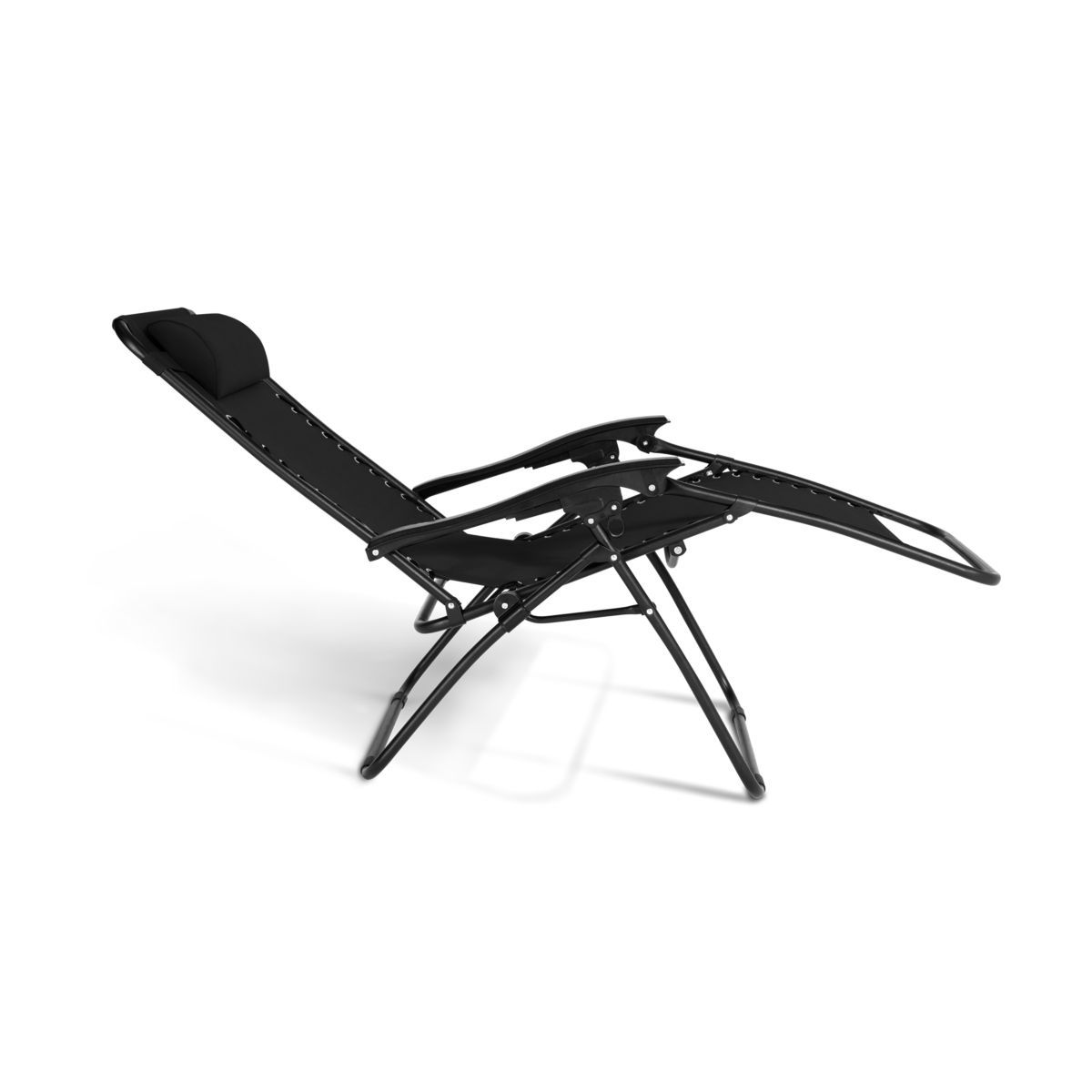 Inkazen Lot de 2 fauteuils de jardin relax noir