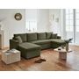 Voir la diapositive 4 : BEST MOBILIER Cyrus - canapé panoramique en u - 7 places - convertible avec coffre - en velours côtelé