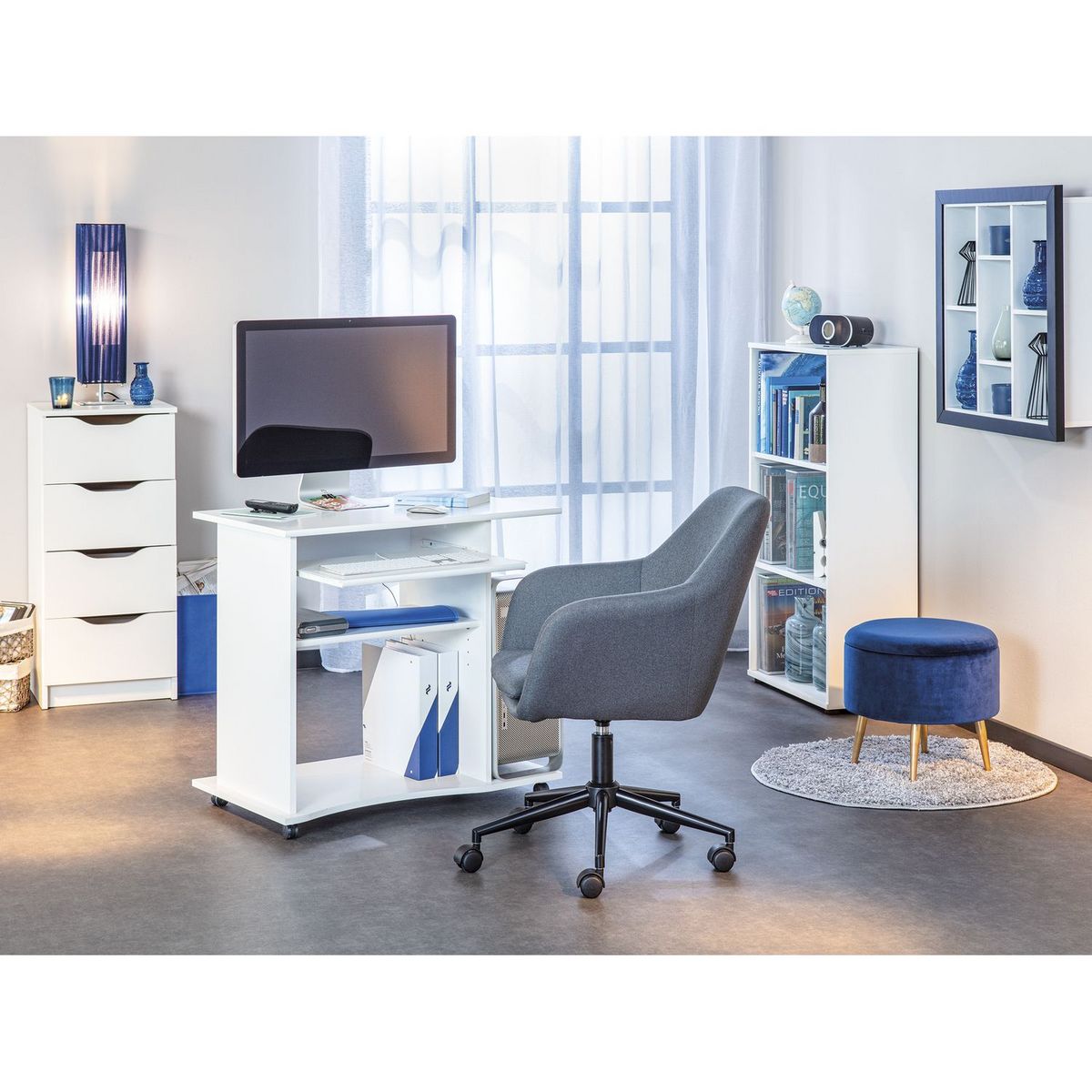 Fauteuil de bureau pivotant ajustable en hauteur WORK