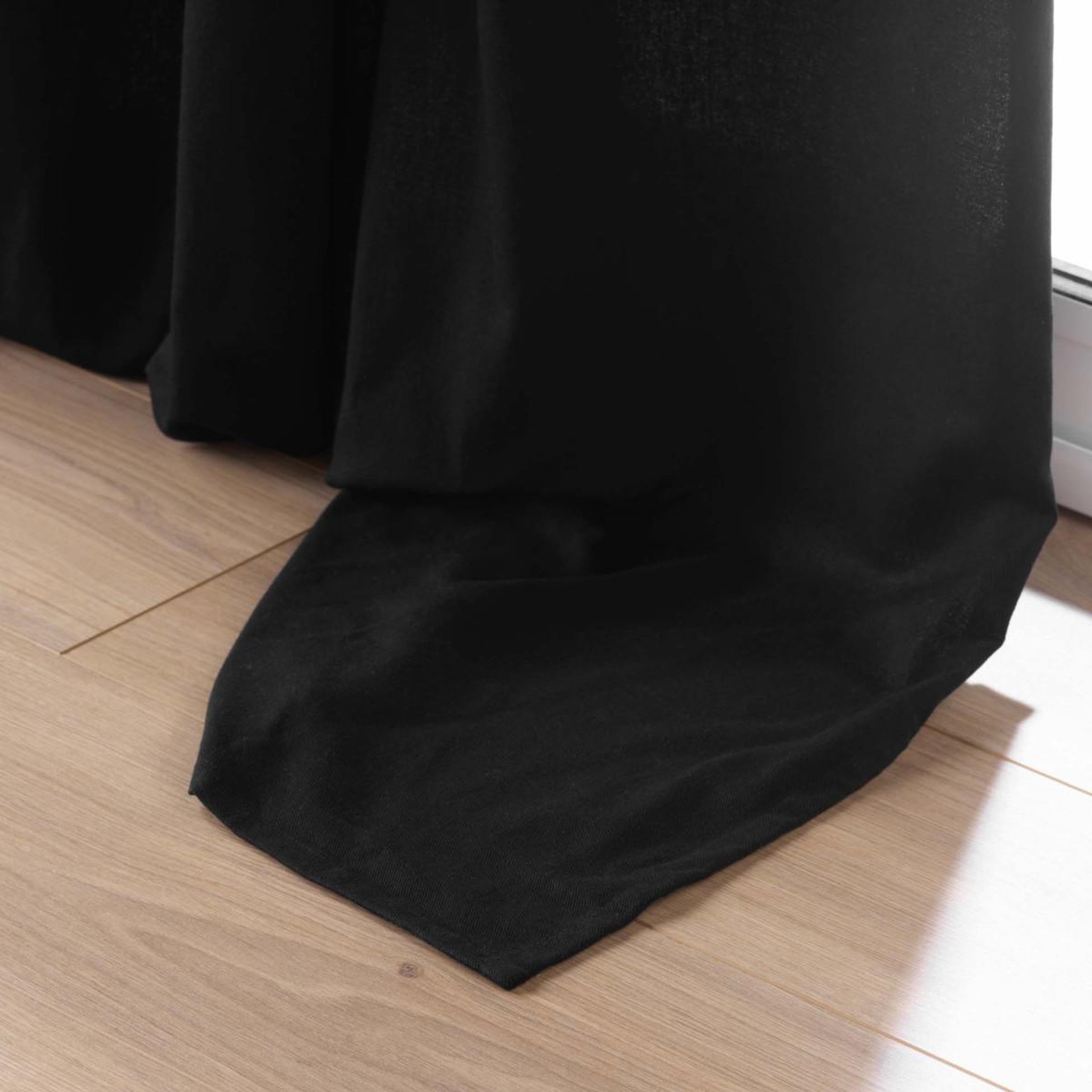 Voir la diapositive 3 : Douceur d'Intérieur Rideau à œillets  twily  135x260cm noir