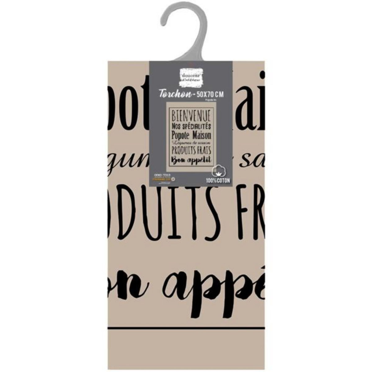 Paris Prix Torchon de Cuisine Imprimé  Popote  50x70cm Lin