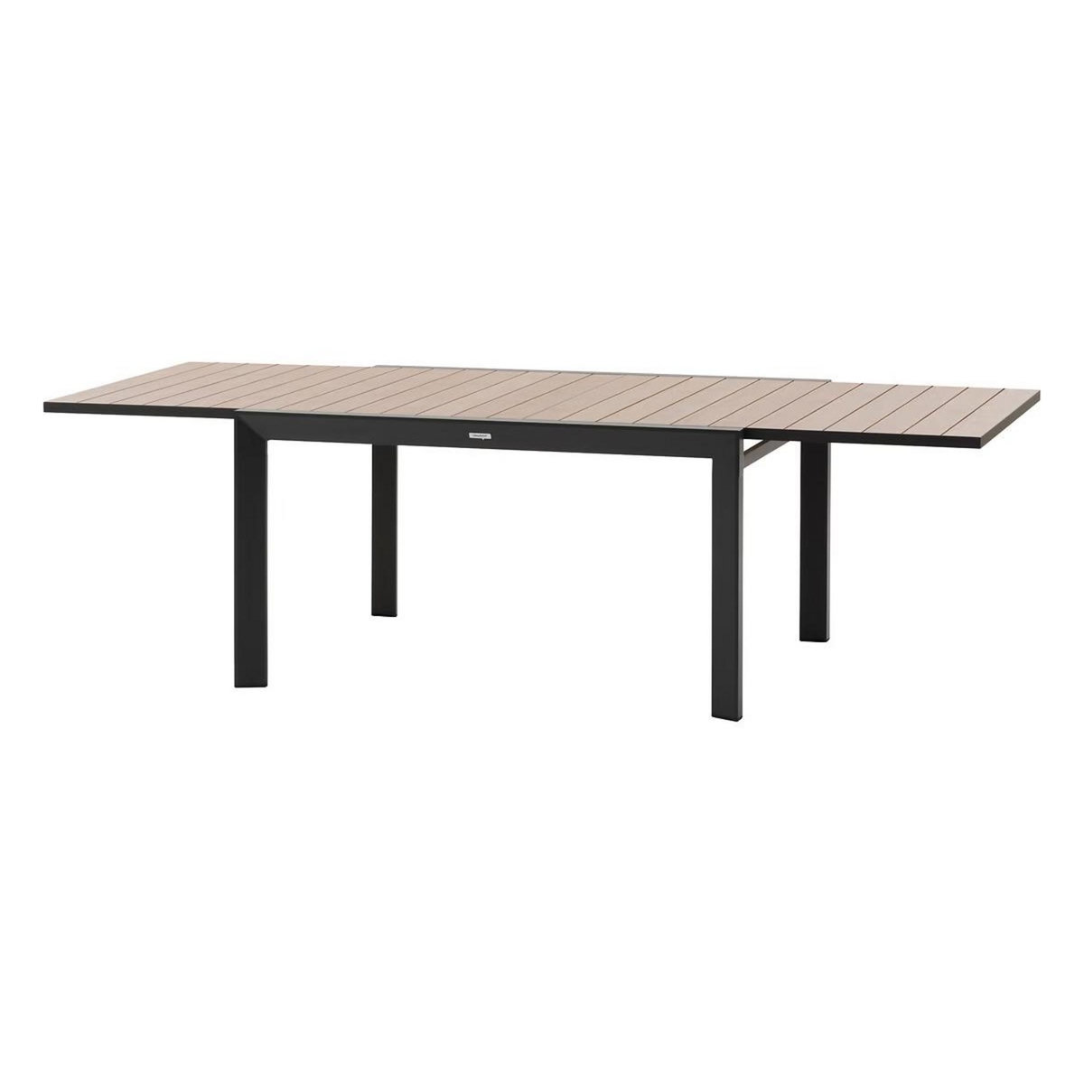 HESPERIDE Table de jardin extensible en aluminium effet bois 10 places EVASION