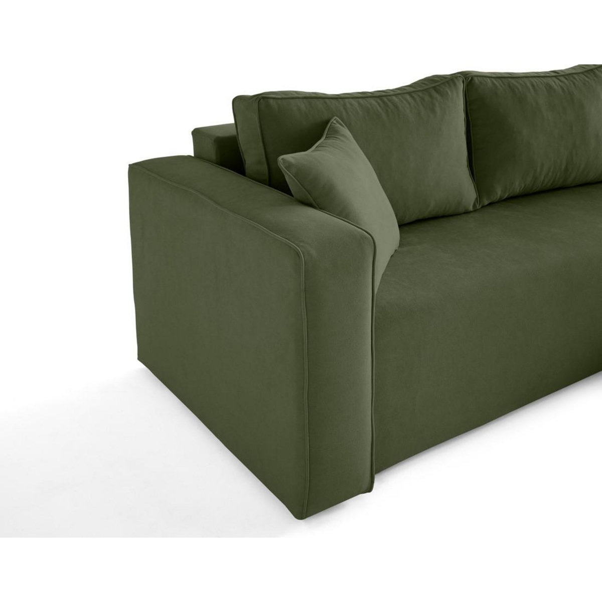 BEST MOBILIER Topaze - canapé d'angle déhoussable réversible 4 places en tissu