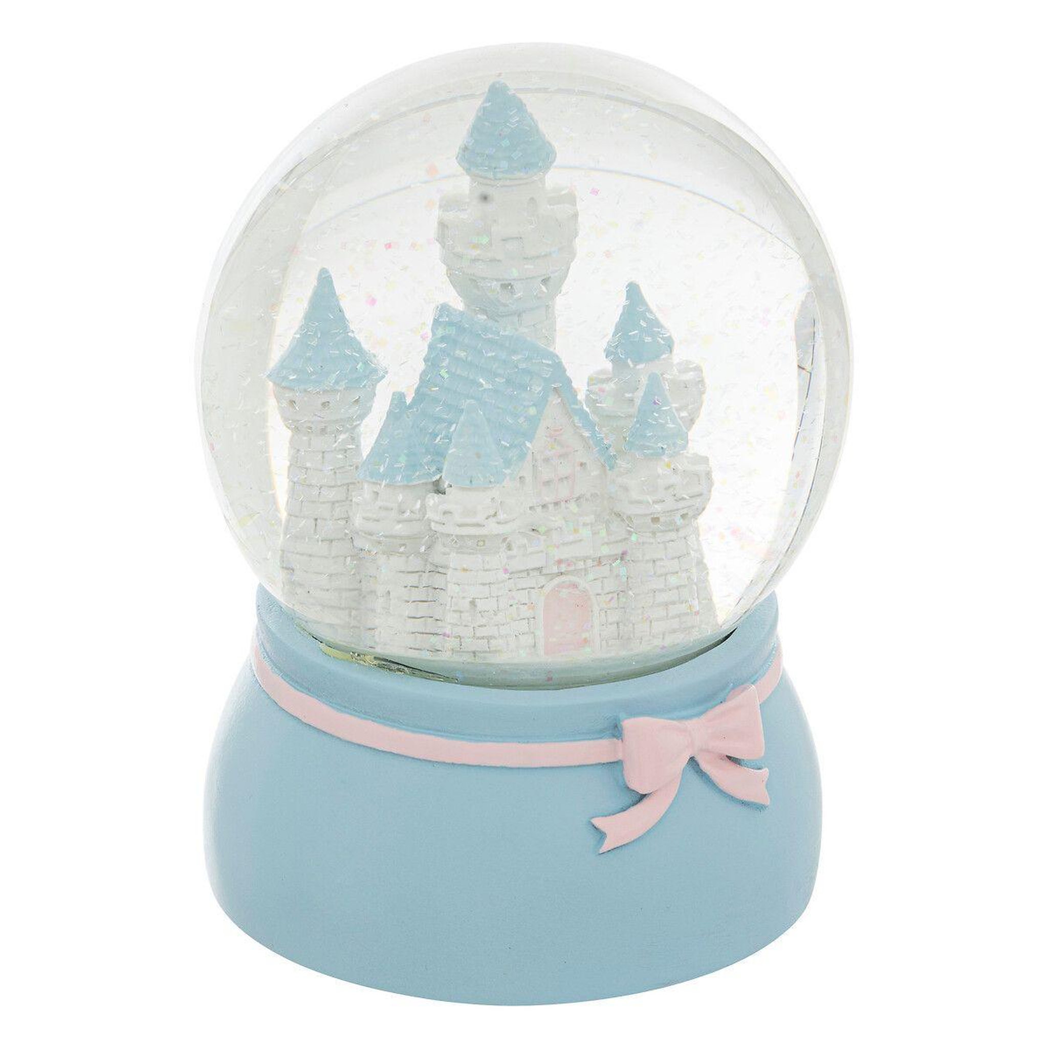 Atmosphera Kids Boule à neige en verre  château  13cm bleu