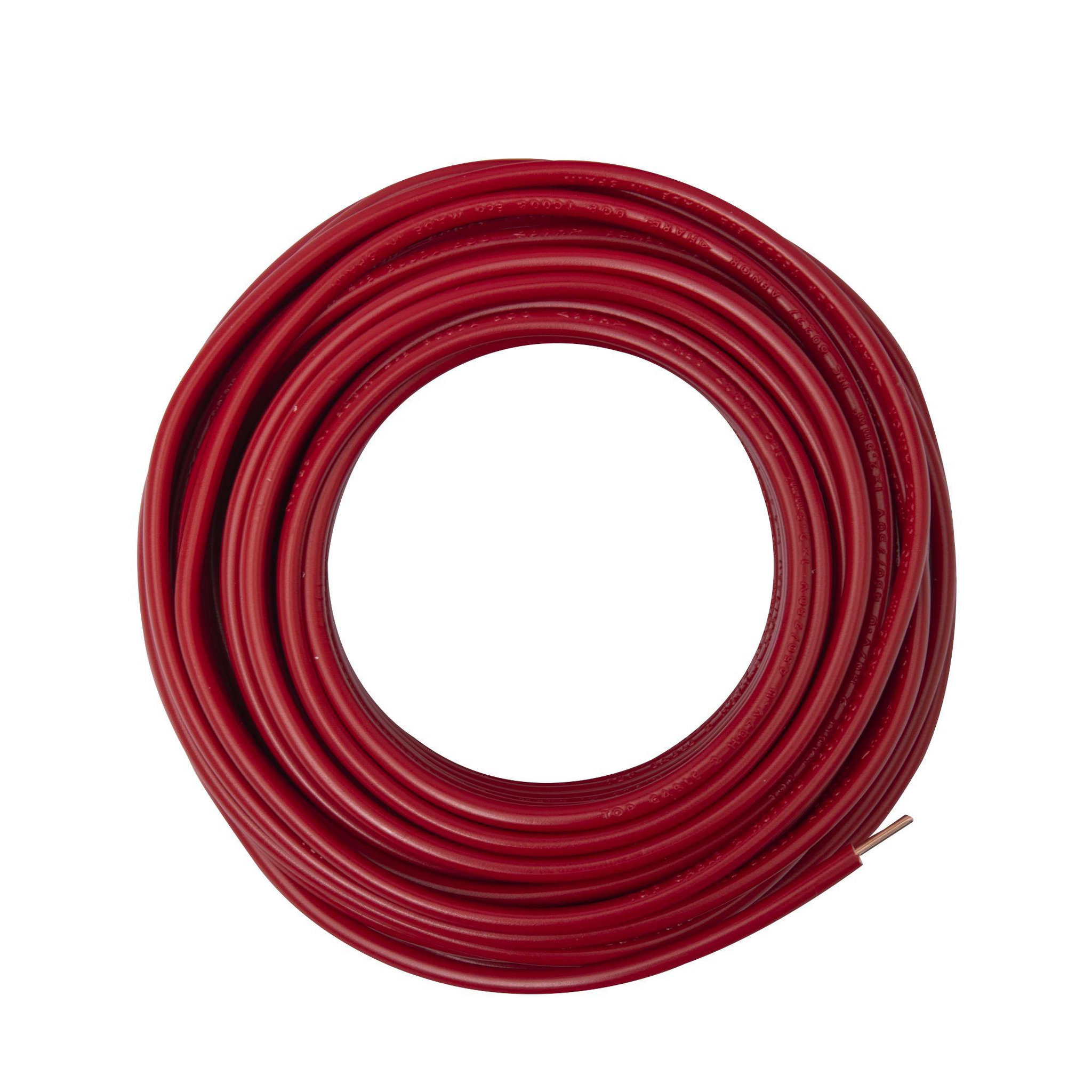 Voir la diapositive 3 : ZENITECH Câble électrique HO7V-U 2,5mm2 rouge 10m