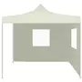 VIDAXL Tente de reception pliable avec 2 parois 2x2 m Acier Creme