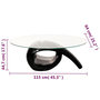 Voir la diapositive 5 : VIDAXL Table basse avec dessus de table en verre ovale Noir brillant