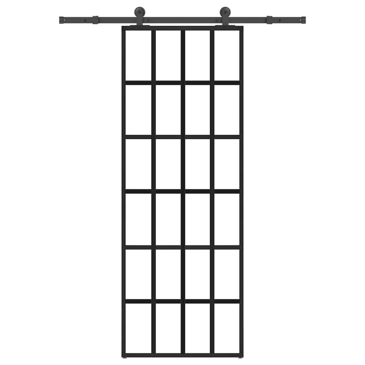 VIDAXL Porte coulissante avec kit de quincaillerie 76x205 cm Verre ESG