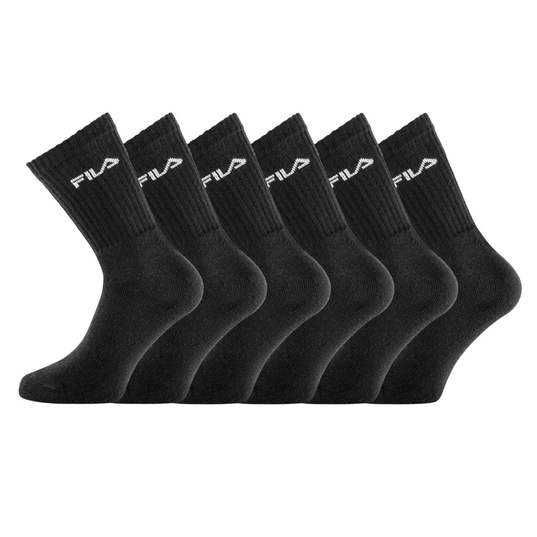 FILA Lot de 6 paires de tennis homme f9581 noir. Coloris disponibles : Noir