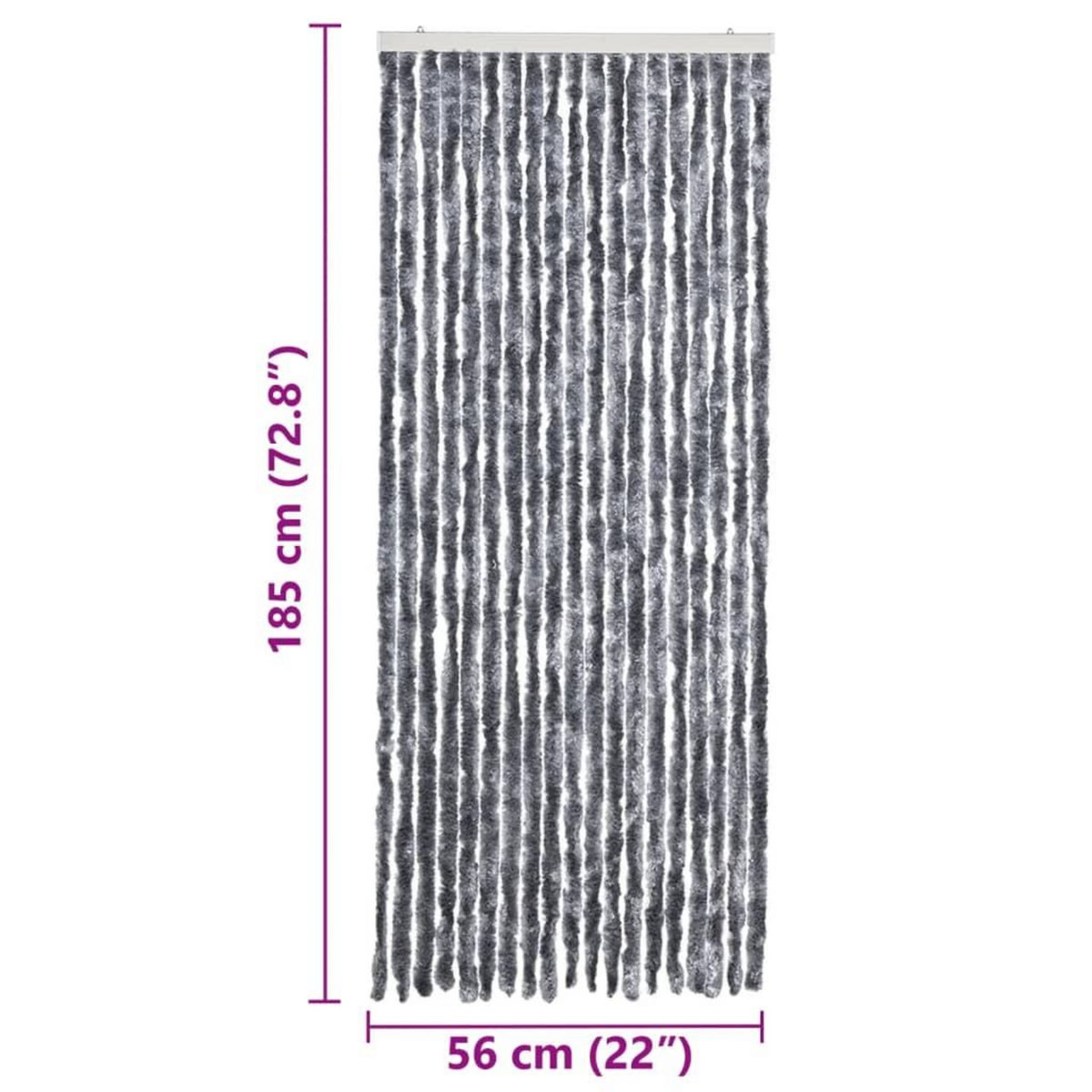 VIDAXL Moustiquaire Argente 56x185 cm Chenille