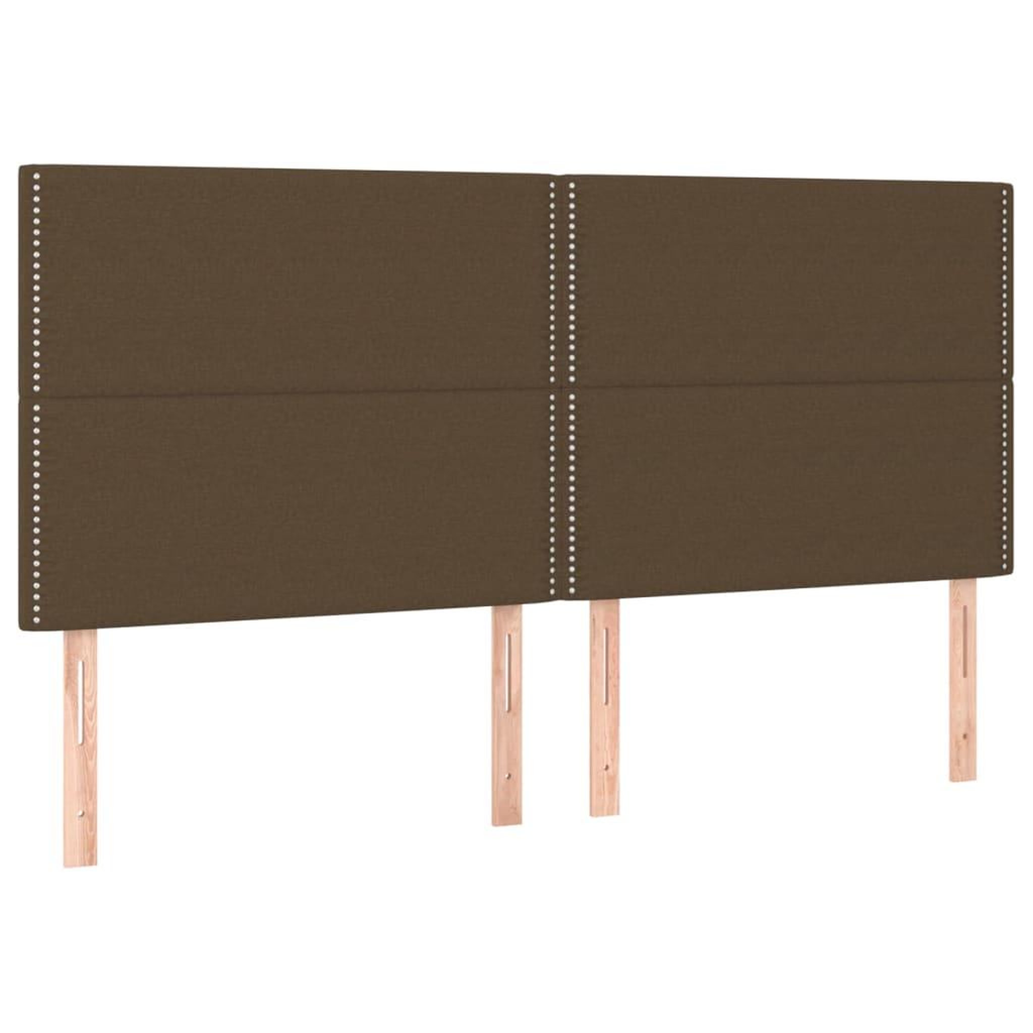 Voir la diapositive 4 : VIDAXL Tete de lit a LED Marron fonce 180x5x118/128 cm Tissu
