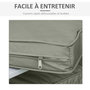 Voir la diapositive 4 : OUTSUNNY Coussins de fauteuil de jardin zippés déhoussables - galettes de chaise de jardin - épais rembourrage 7 cm - polyester haute densité gris