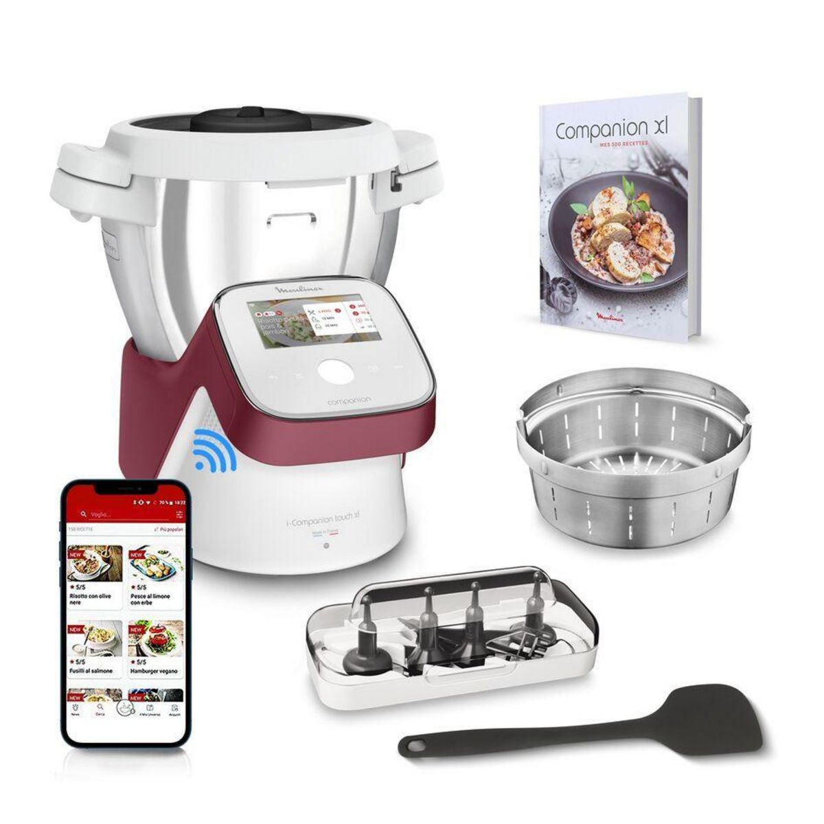 MOULINEX Robot cuiseur multifonctions 3l 1550w edition rouge - hf934510