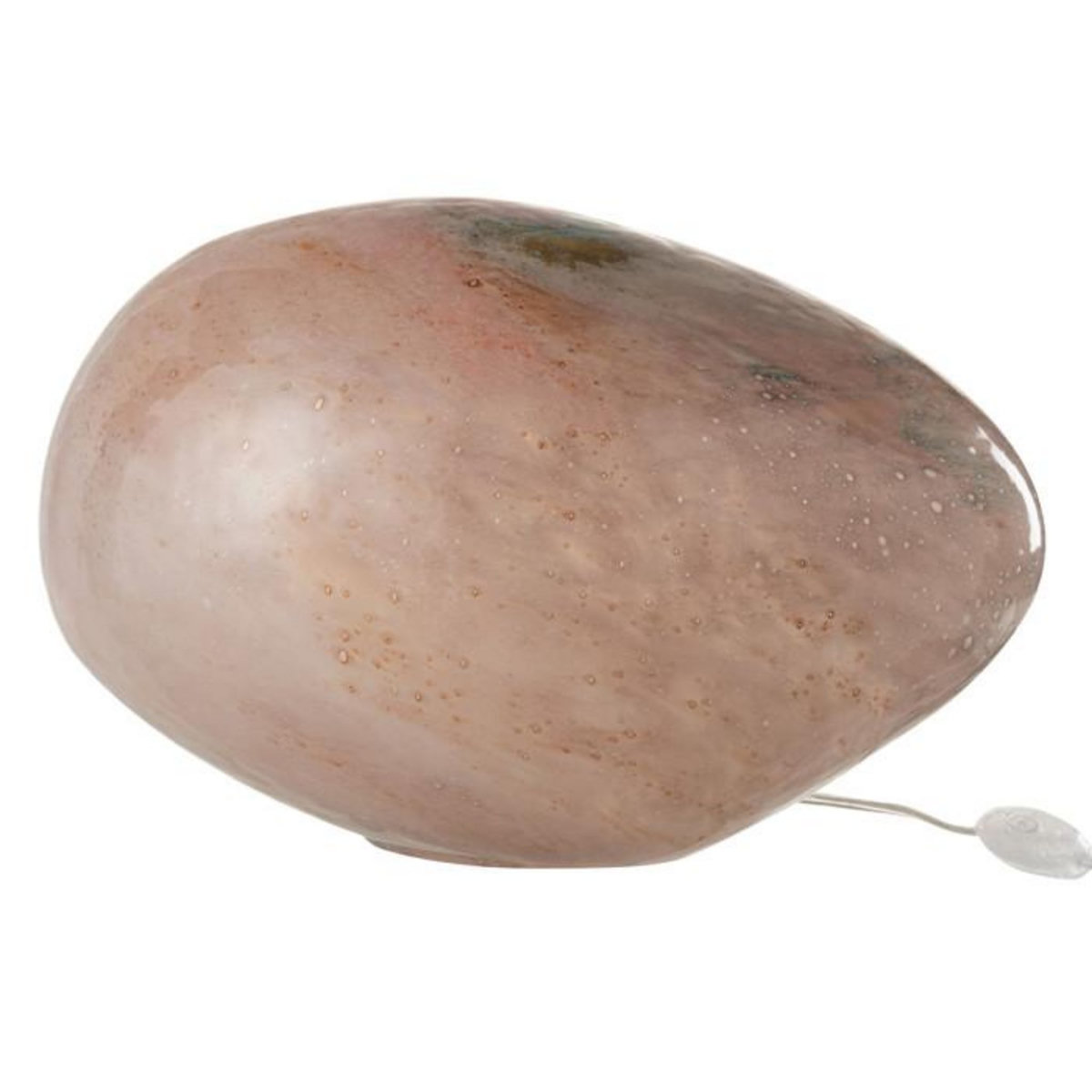 Paris Prix Lampe à Poser Ovale en Verre  Dany  40cm Rose