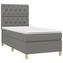 Voir la diapositive 3 : VIDAXL Sommier a lattes de lit avec matelas Gris fonce 80x200 cm Tissu