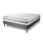 Voir la diapositive 3 : SEPTNUITS Matelas + sommier gris Memo Spring Ressorts ensachés 3 zones de confort MAXI épaisseur