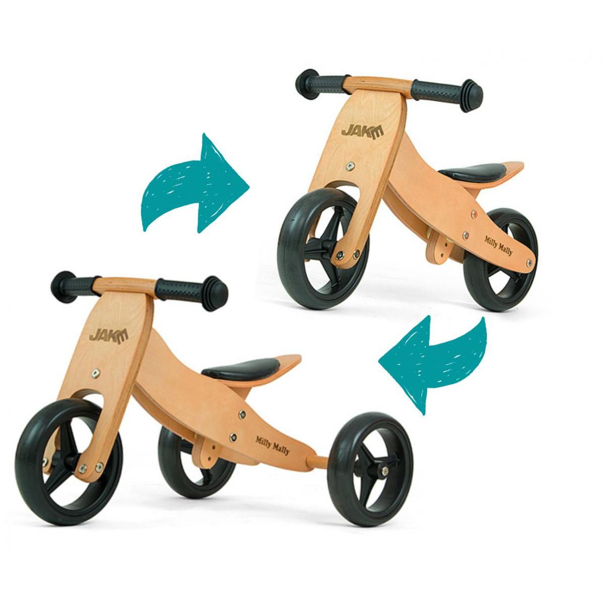 Voir la diapositive 3 : MILLY MALLY Ride On 2in1 JAKE NATURAL
