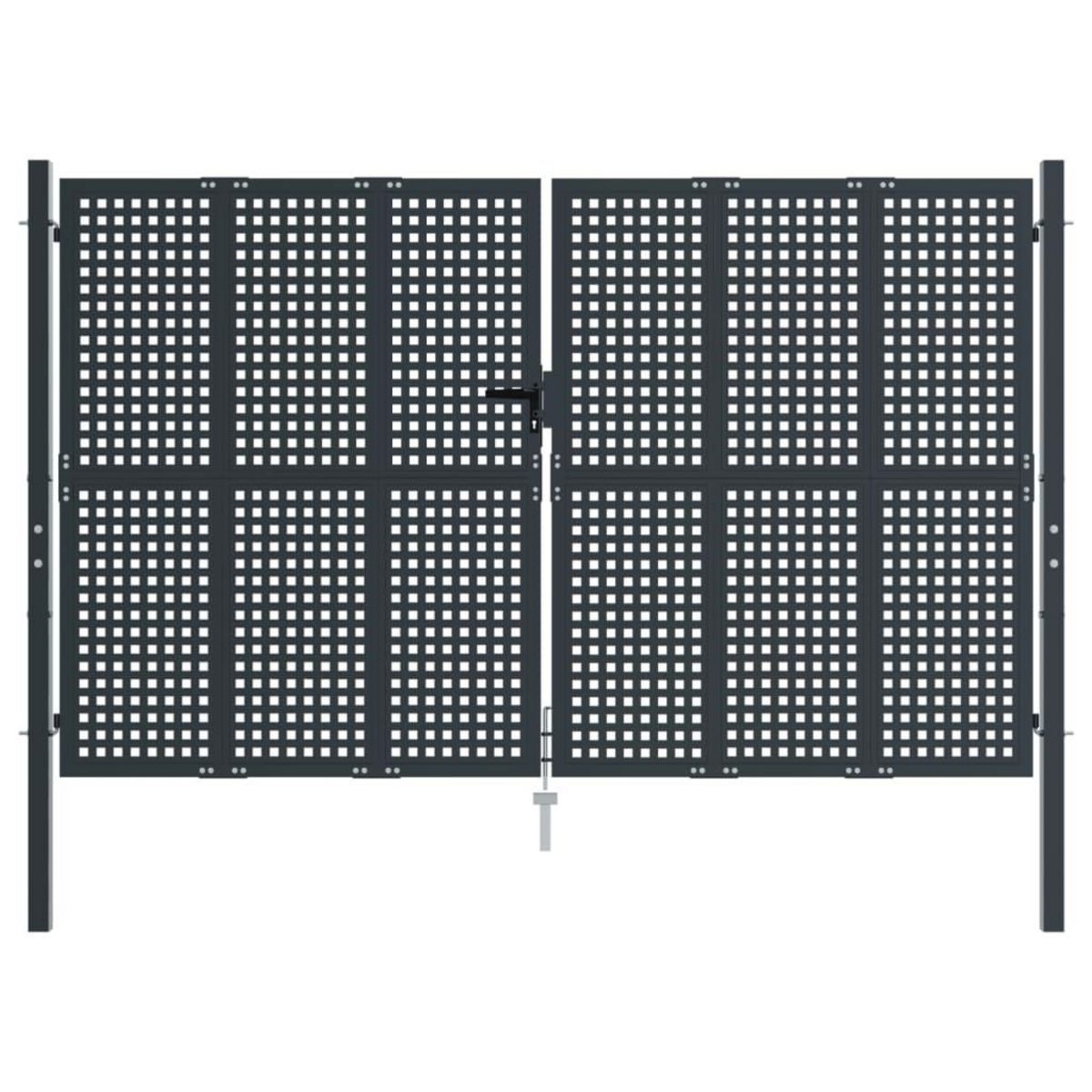 VIDAXL Portail de jardin anthracite 300 x 200 cm acier