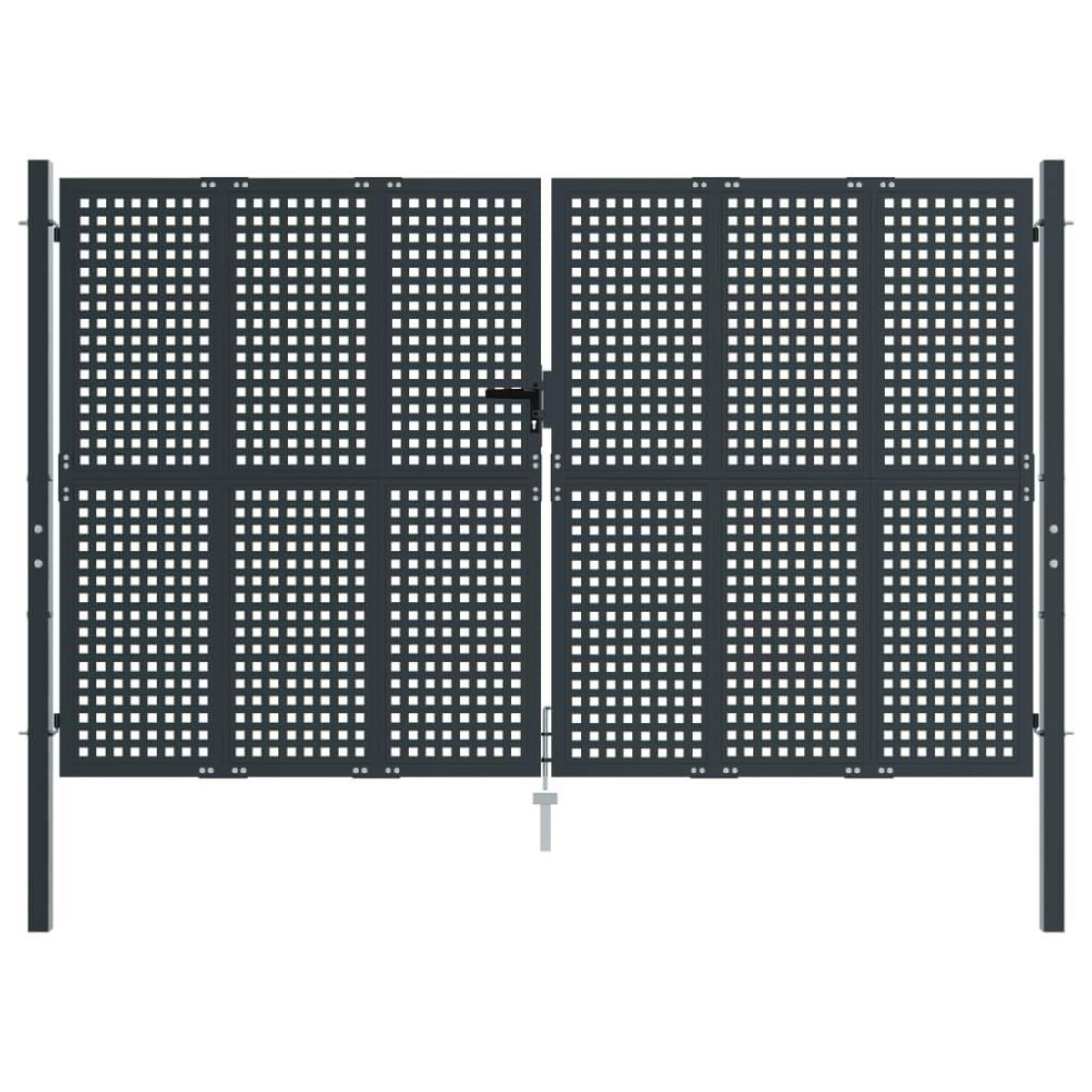 VIDAXL Portail de jardin anthracite 300 x 200 cm acier