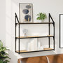 Voir la diapositive 1 : VIDAXL Etagere murale 3 niveaux chene sonoma 80x21x78,5 cm