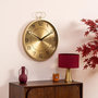 Voir la diapositive 4 : ATMOSPHERA Horloge Murale à Gousset  Irina  63cm Doré