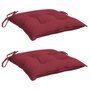 Voir la diapositive 3 : VIDAXL Coussins de palette lot de 2 rouge bordeaux 50x50x7 cm